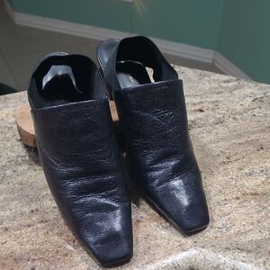 Tory Burch Slingback Black Leather Mules Size US 7.5